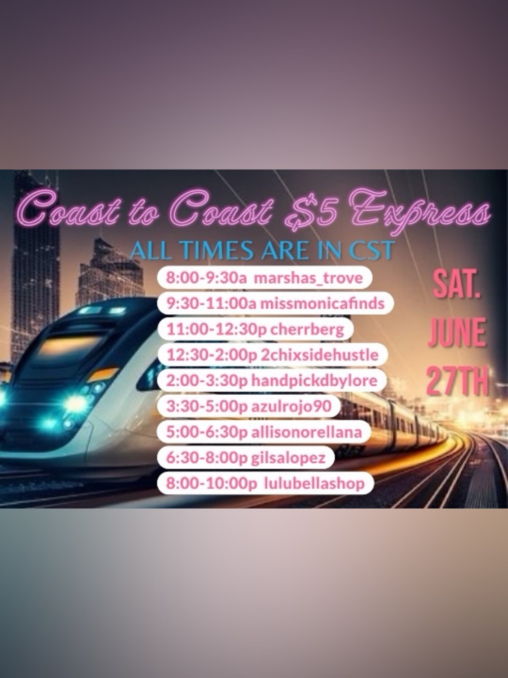Coast to Coast $5 Express is live 6/27